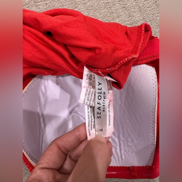 Seafolly On VacationOne Piece Chili Red Swimsuit US 10 (Australian 14) Large - Picture 6 of 6